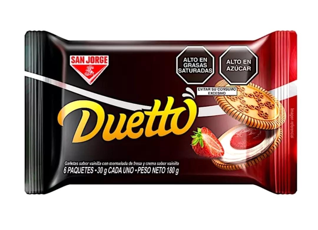 Paquete Galleta Duetto 180g