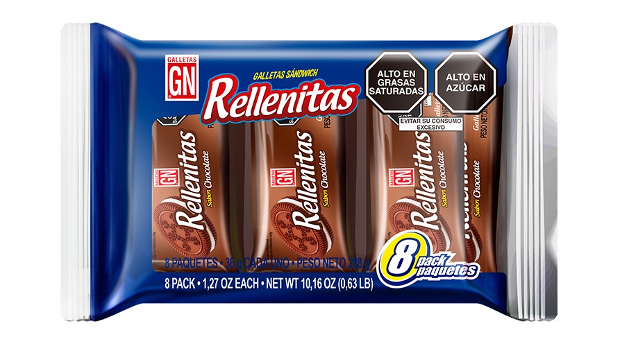 Paquete de Rellenitas Chocolate x8