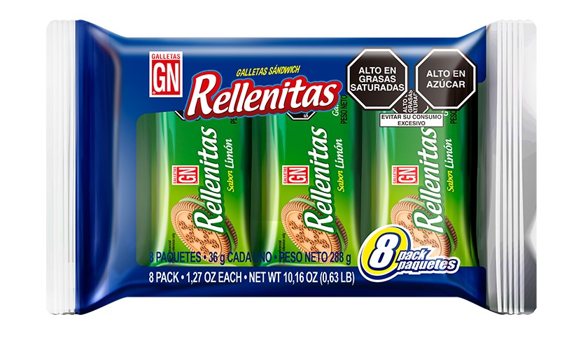 Paquete de Rellenitas Limón x8