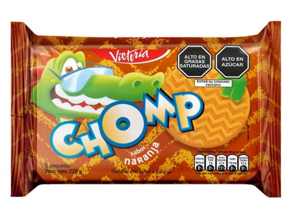 Paquete de Galletas Chomp Naranja 228g x6