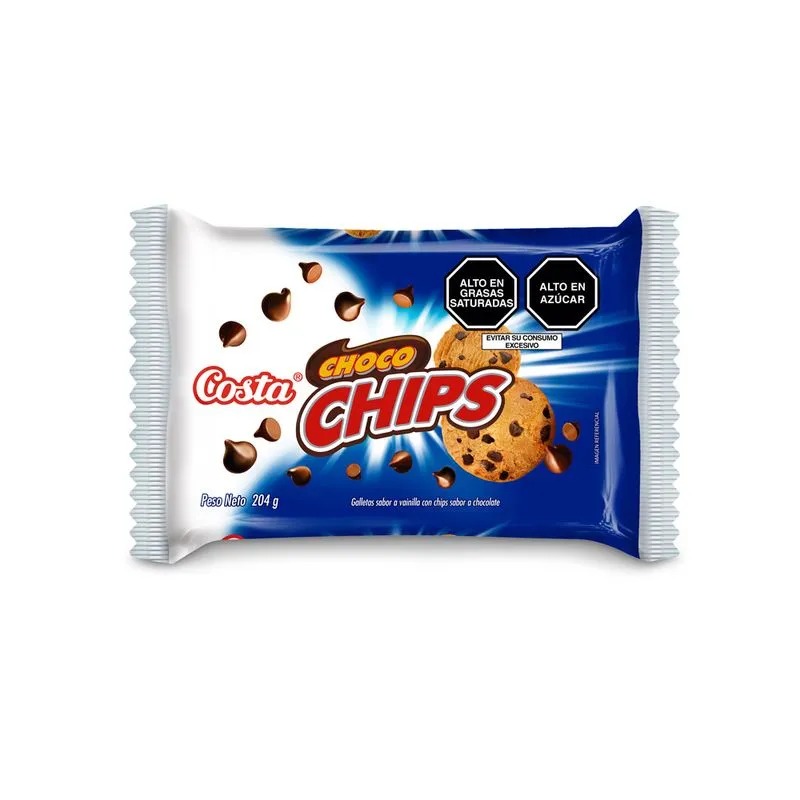 Paquete Chips Choco 204g