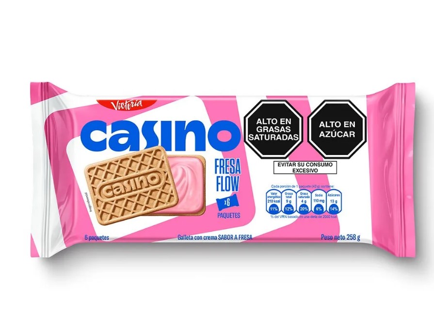 Pack de Galletas Casino x6 Fresa