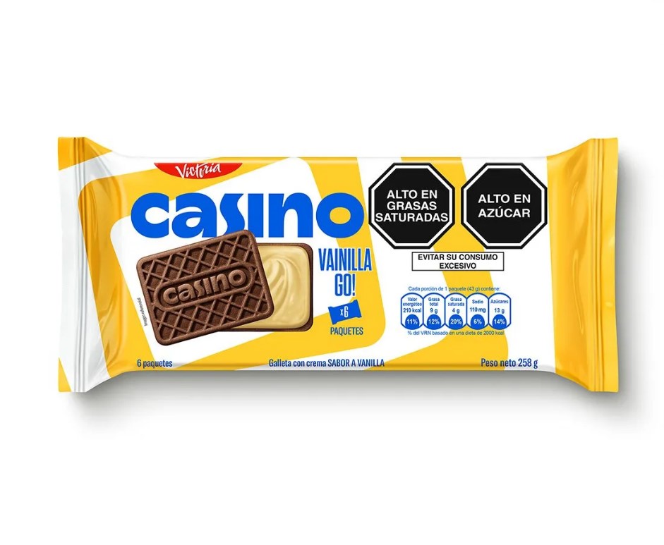 Pack de Galletas Casino x6 Vainilla 